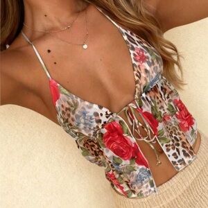 🤎Shein Front Tie Crop